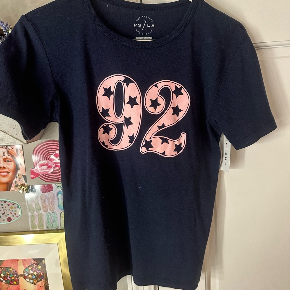 Pacsun Navy Blue Star Print T-Shirt